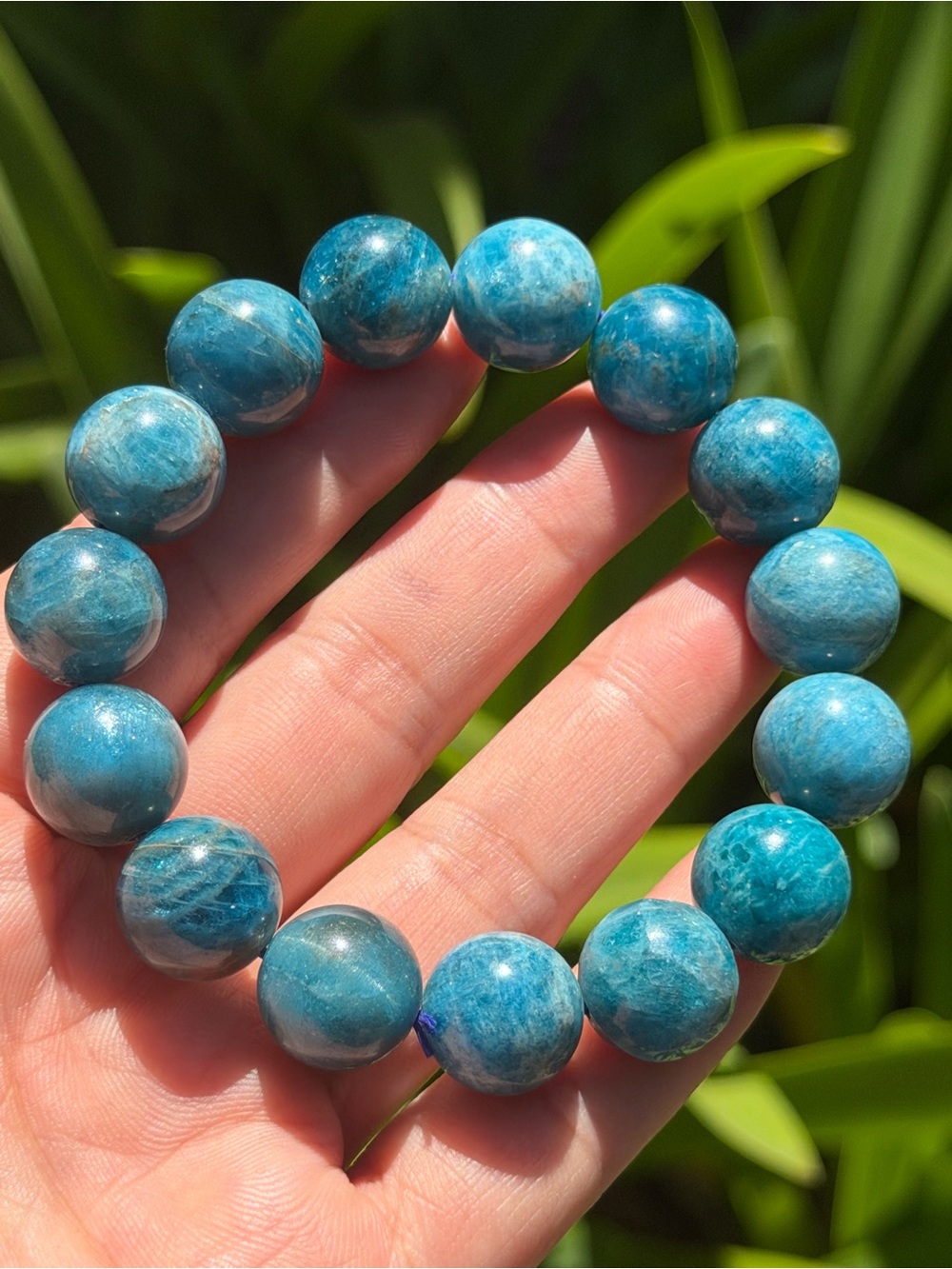 Blue Beaded Gemstone Bracelet - Women Jewelry Paloj